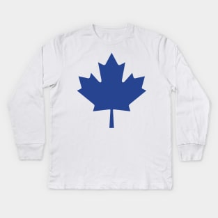 Maple Leaf - Toronto Flag Blue Kids Long Sleeve T-Shirt